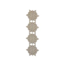 Silver Snowflake 15X52 Table Runner , Silver Sage