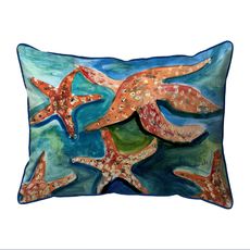 Swimming Starfish Small Indoor/Outdoor Pillow 11x14