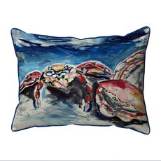 Two Red Crabs Small Indoor/Outdoor Pillow 11x14