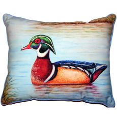 Male Wood Duck Ii Small Outdoor Indoor Pillow