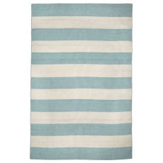 Liora Manne Sorrento Rugby Stripe Indoor/Outdoor Rug - Blue, 5' By 7'6"