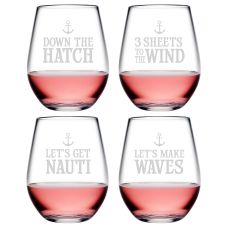 Down the Hatch Asst Tritan Stemless Tumblers, S/4