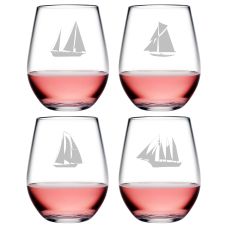 Regatta  Asst Tritan Stemless Wine Tumblers, S/4