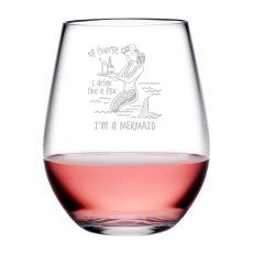 Drink Like A Fish Tritan Stemless Wine Tumblers, S/4