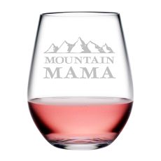 Mountain Mama Tritan Stemless Wine Tumblers, S/4