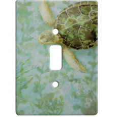 Sea Turtle Ceramic Single Switch Wall Plate