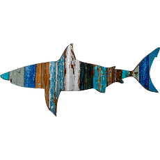 Great White Shark Wooden Plaque coastal 