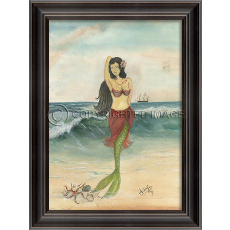 The Star of the Beach Mermaid Framed Art
