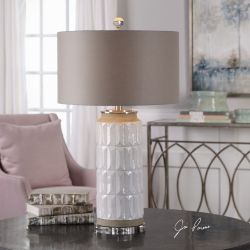 Athilda Gloss White Table Lamp