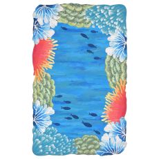 Liora Manne Visions Iv Reef Border Indoor/Outdoor Rug Blue 5'X8'