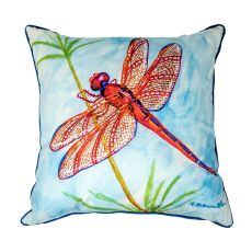 Red Dragonfly Extra Large Pillow 22X22