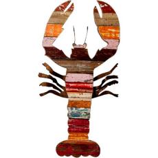 Maine Lobster Wooden Plaque red