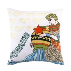 Horoscope Aquarius Embroidered Pillow