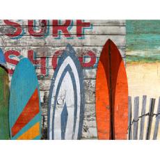 Beach Surfboards Wood Wall Art