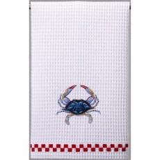 Blue Crab Kitchen Waffle Weave Towel