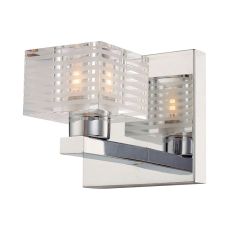Quatra 1 Light Vanity In Chrome And Clear Glass