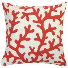 Coral Coral Needlepoint Pillow