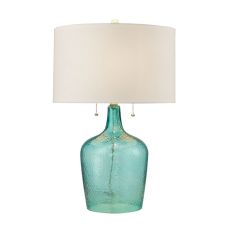 Hatteras Hammered Glass Table Lamp In Seabreeze