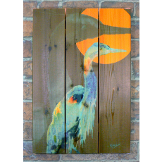 Great Blue Inside/Outside Cedar Art