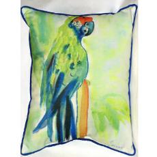 Green Parrot Indoor Outdoor Pillow