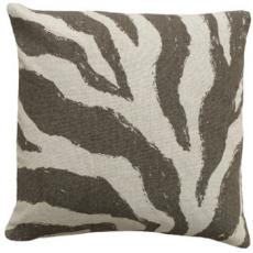 Zebra Grey Linen Pillow