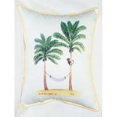 Monkey And Palm Indoor Outdoor Pillow