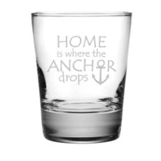 Where The Anchor Drops Etched Dof Glass Set