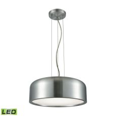 Kore 1 Light Led Pendant In Aluminum With Acrylic Diffuser