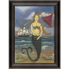 Nantucket Mermaid Framed Art