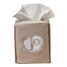 Nautilus Tissue Box Natural Linen Cover