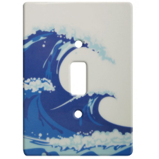 Ocean Wave Ceramic Single Switch Wall Plate