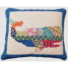 Patchwork Whale Hook Pillow