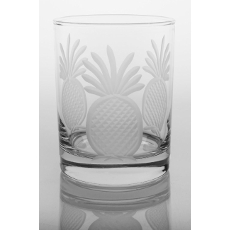 Pineapple Double Old Fashion Whiskey Glass Set of 4    