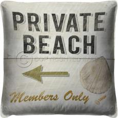 Private Beach  Pillow