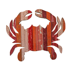 Red Crab Wooden Plaque