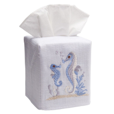 Seahorse & Baby Tissue Box Cover  