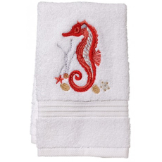 Seahorse (Coral) Terry Towel 12"x19"