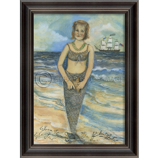 She was The Star Fish Mermaid Framed Art