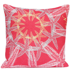 Starfish Suzani Pillow- Coral 