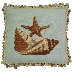 Starfish Needlepoint Pillow
