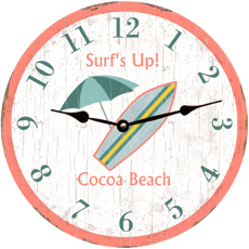 Surf'S Up Beach Clock
