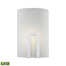 Portal 1 Light Led Wall Sconce In Chrome And Frosted Glass