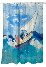 Betsy’s Sailboat Shower Curtain