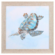 Blue Sea Turtle 2  28 H x 28 W x 01 D 
