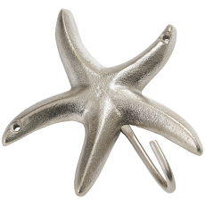 SILVER STARFISH SINGLE HOOK  Set of 4 