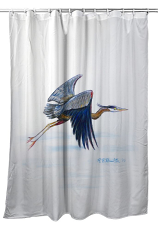 Blue Heron Shower Curtain