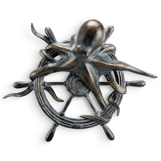 Octopus And Ships Wheel Wall Plaque