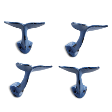 Whales Tail Wall Hooks  set of 4
