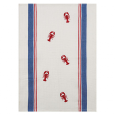 Woven And Embroidered Lobster Kitchen Towel