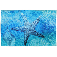 Crinkled Satin Starfish Washable Accent Rug 22 x 32